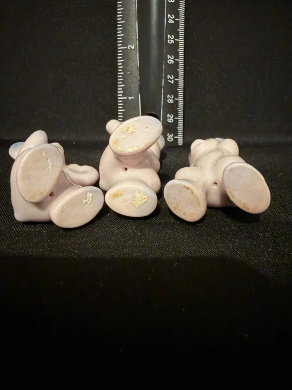 Ceramic Bear Figurines Set of 3 Baseball Theme Collectible Decorative Display